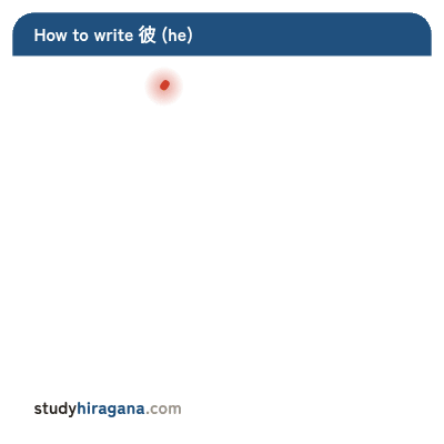How to write 彼