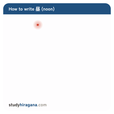 How to write 昼
